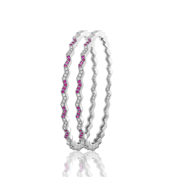 Silver Bangle Pair