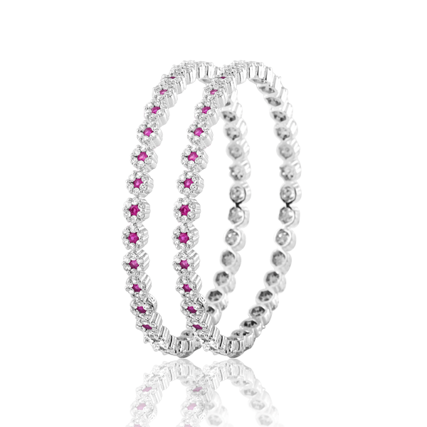 Silver Bangle Pair